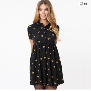 NWT Cakeworthy Disney Halloween Pumpkin Mickey Mouse Dress large